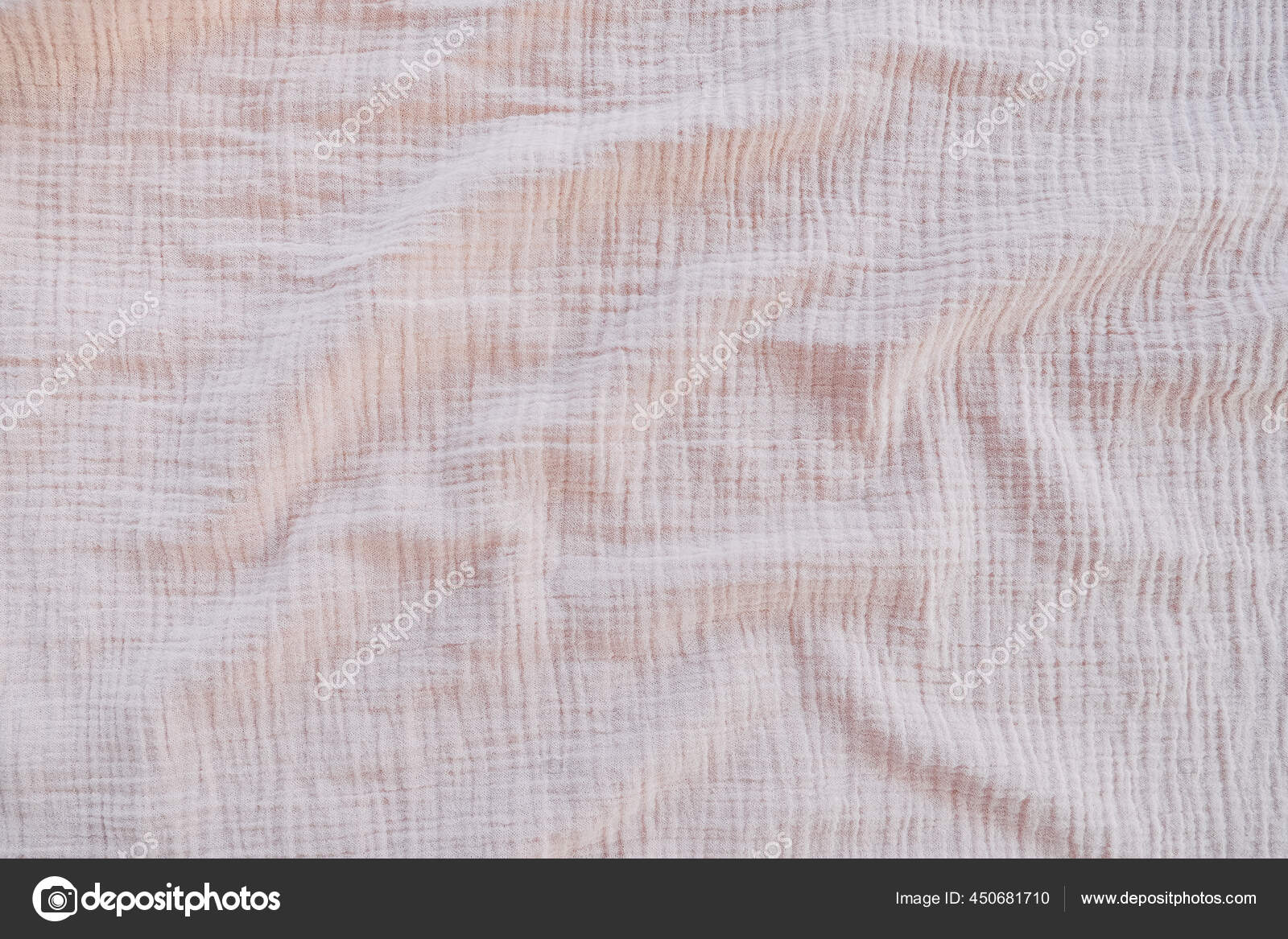 Muslin cloth texture background in neutral tones. Muslin cotton